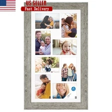 8-Opening Collage Picture Frame 4x6 Photos Wall Display Durable Plastic New