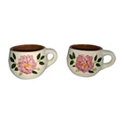 Vintage Stangyl Wild Rose Tea Cups Set Of 2 Cottage Core  Floral