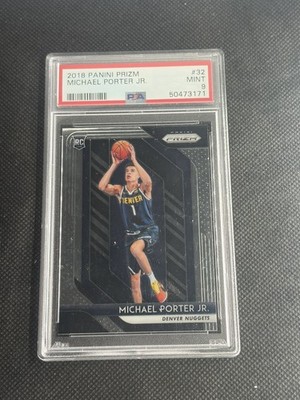 2018-19 Panini Prizm Michael Porter Jr. #32 Base Rookie RC PSA 9 Mint
