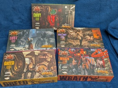 The Others Board Game COMPLETE SET of All Five Sins Expansions -New Open Boxes
