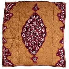 Vintage Ellen Tracy Speckled Floral Square Fashion Scarf Fall Harvest Goblincore