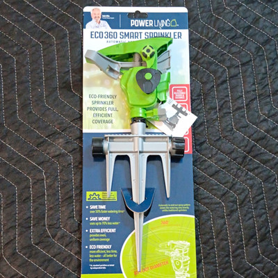 Power Living ECO 360 Smart Rotating Sprinkler 360° Adjustable Range Up to 45 ft