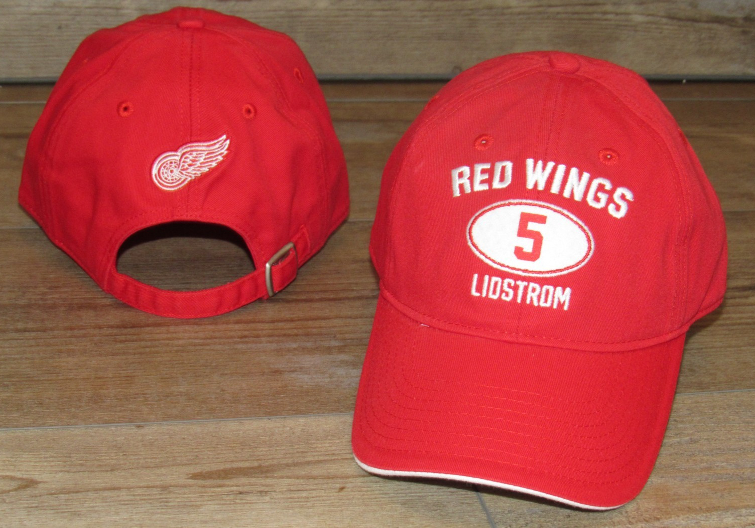 Detroit Red Wings Nicklas Lidstrom #5 Legend Cotton Strapback Hat Cap Size Men'S