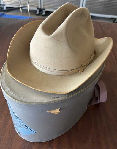 Vintage Stetson 3X Beaver Western Cowboy Hat with Stratoliner Box
