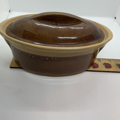 "Terrina de gres vintage La Bourguignonne Francia 8x4,5""" - Imagen 5 de 11