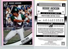 Reggie Jackson 2018 Donruss Career Stat Line #108 /490 Athletics HOF