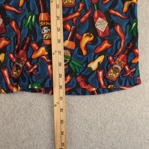 Vintage Big Dogs Shirt Mens Large Multicolor All Over Print Peppers Hot Sauce - Picture 10 of 10