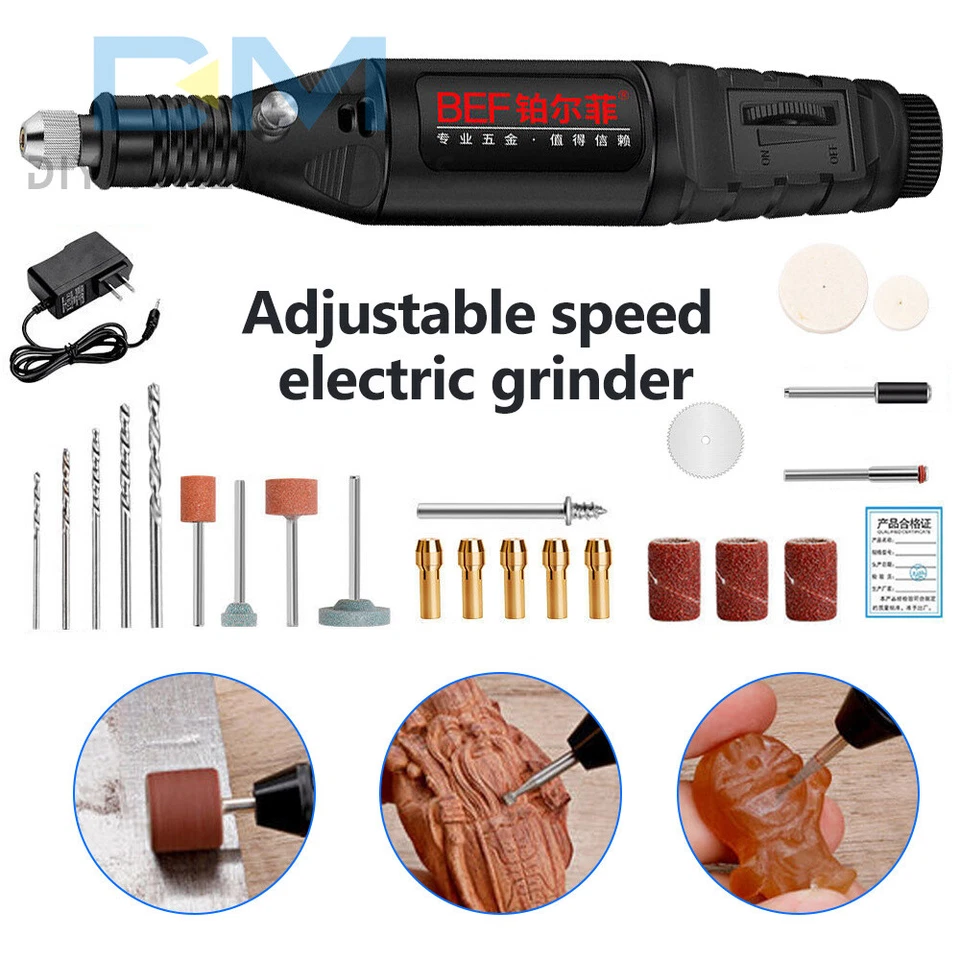 26pcs Mini Electric Engraving Pen Grinding Wood Jade Carving Polishing Tool Set - Image 3 of 4