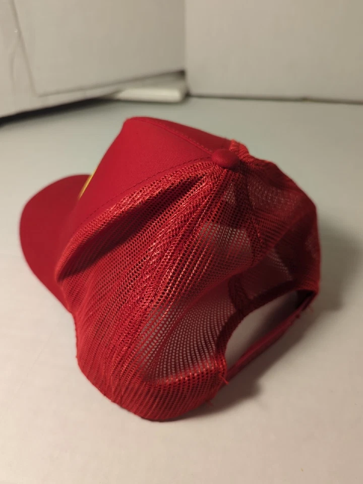 Bass Pro Shops Hat Logo Mesh Fishing Hunting Trucker Cap Snapback RED  - Image 2 of 4