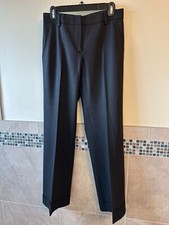 Pantalone GUNEX nero misto lana gamba dritta con polsini TG 4 nuovo senza etichette Made in Italy