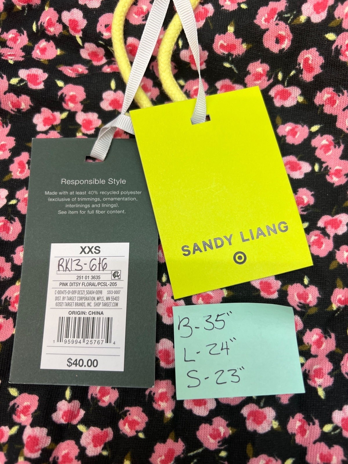 Women's Floral Print Ruffle Hooded Sweatshirt Sandy Liang x Target