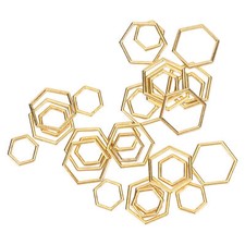 30pcs Hexagonal Knitting Stitch Markers Plating Process Zinc Alloy DIY Craft