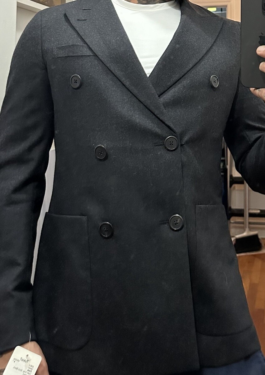 PRADA Men's Double Breasted Navy Blue Light Weight Suit jacket 48R