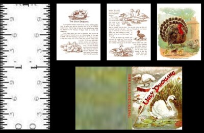 1:12 SCALE MINIATURE BOOK THE UGLY DUCKLING DOLLHOUSE SCALE