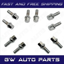 10 PCs Chrome M14x1.25 Lug Bolts 33mm/1.30