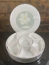 Hankook Bone China Round Appetizer Dish With Lid Orchid