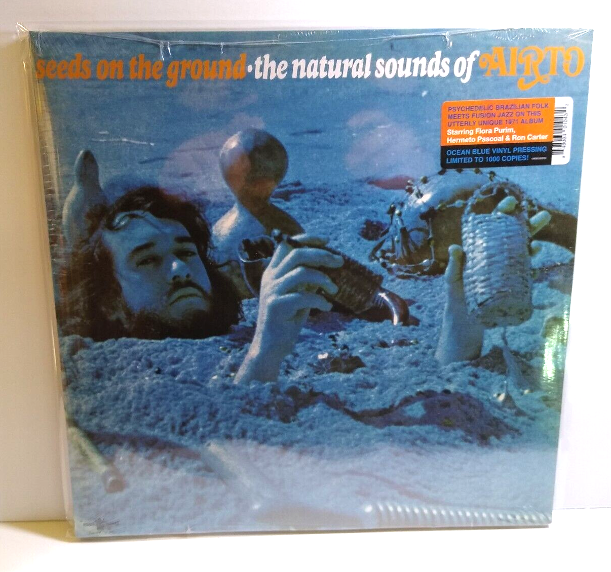 Airto Seeds On The Ground The Natural Sounds Of Vinyl LP Record Blue Ltd Sealed