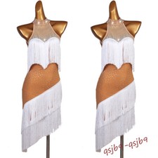 New Latin Rumba Rhinestones Dance Dress Salsa Tango Cha Cha Ballroom Competition
