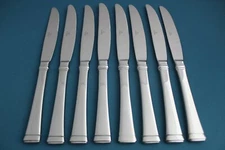 8 Dinner Knives Solid Mikasa HARMONY Glossy Stainless Vietnam NEW 9 1/2"