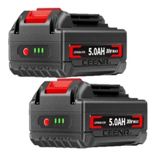 2xCeenr 5.0Ah Lithium Battery for Black and Decker 20V LB2X4020 Lithium Battery