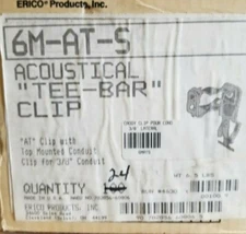 Erico Caddy 6M-A-TS, acoustical "TEE BAR" clip.Lot of 24pcs. Fast shipping!!!