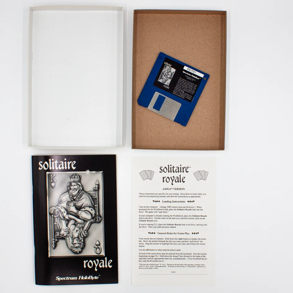 Solitaire Royale Spectrum HoloByte für Commodore Amiga 1988, V1.0, Small Big Box - Bild 3 von 3