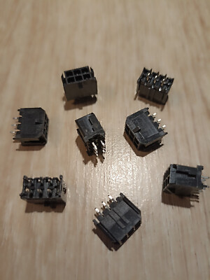 Molex 6 Pin Mini PCIe Buchse Female in Schwarz, 3,0mm lötbar grader Anschluß
