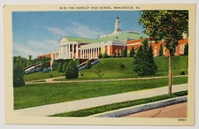 Handley High School Winchester Virginia VA Vintage Postcard