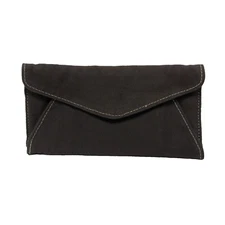 GreenToe Brown Canvas Large Wallet Envelope Hook & Loop Style