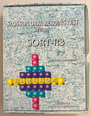 Slosson Oral Reading Test Revised (SORT-R3) Complete Kit Education Literacy