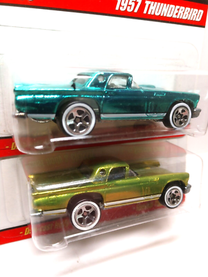 Hot Wheels Classics Series 2 lot of 2 1957 Thunderbird Green