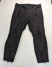 Womens Rue21 Curvy High Rise Ankle Jeggings Size 22 Distressed Plus Size