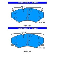 2x ATE 13.0460-4401.2 Bremsbelagsatz Scheibenbremse Vorne für Mercedes-Benz W460