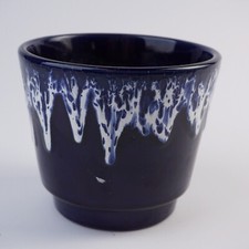 Vintage Keramik Übertopf Planter 50er / 70er Jahre Mid Century ca. 13 cm H 15cm⌀