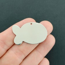 Fish Charm Stainless Steel - Great as a Charm or For Stamping - FD620