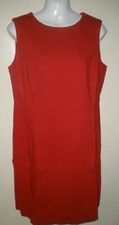 #832 Misses Dress 10P Petites Talbots Heavy Weight Red Sheath Zipper