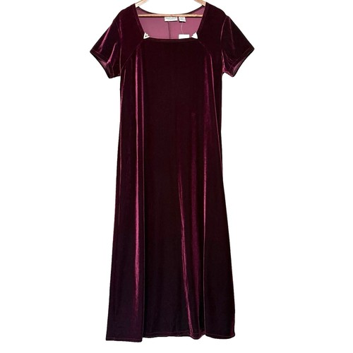 plus size velvet dress black Final Sale Plus Size V-Neck Gown with Puffed Sleeves in Black Velvet