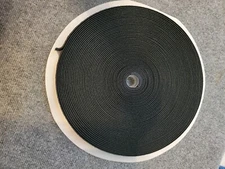 1" X 27.5 Yd Woven Elastic LOOP Sew ON BLACK Tape Hook & Loop  LOOP SIDE ONLY