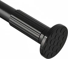 Tension Curtain Rod 51-168 Inch(4.25-14Ft), Adjustable Closet Tension Rod Rust-F