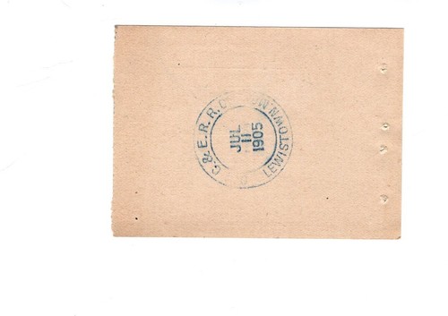 1905 Quincy, Omaha & Kansas City Railroad ticket Lewistown to Durham, Missouri - Picture 2 of 2
