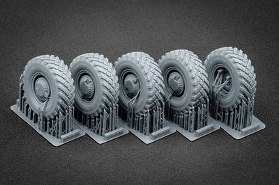 ScaleX 1/35 Modern GAZ Tiger V2 (with shield) Sagged Wheel set for Meng kits