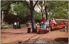 ST. LOUIS Missouri Postcard ZOO LINE RAILROAD Forest Park Miniature Train c1960s