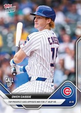 Owen Caissie 2025 MLB Topps NOW Card 579 Chicago Cubs