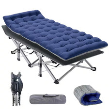XL Folding Bed Cot with 3.3 In. 2-Sided Mattress 75 In. X 28 In. Folding Sleepin