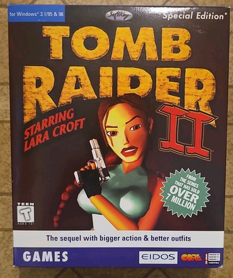 Tomb Raider II 2 PC Big Box, Complete in Box!  Great Shape!