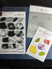 NEW Altenew- BASIC BLOOMS Stamp, Die, Stencil/Mask  Layering Guide 6" x 8" set