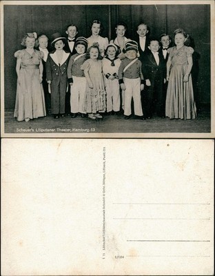Ansichtskarte Hamburg Scheuer's Liliputaner Theater Kurioses 1929