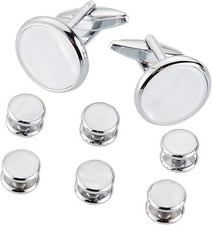 Men's Cufflinks and Studs Sets,Tuxedo Shirt Cufflinks and Studs New open Box 