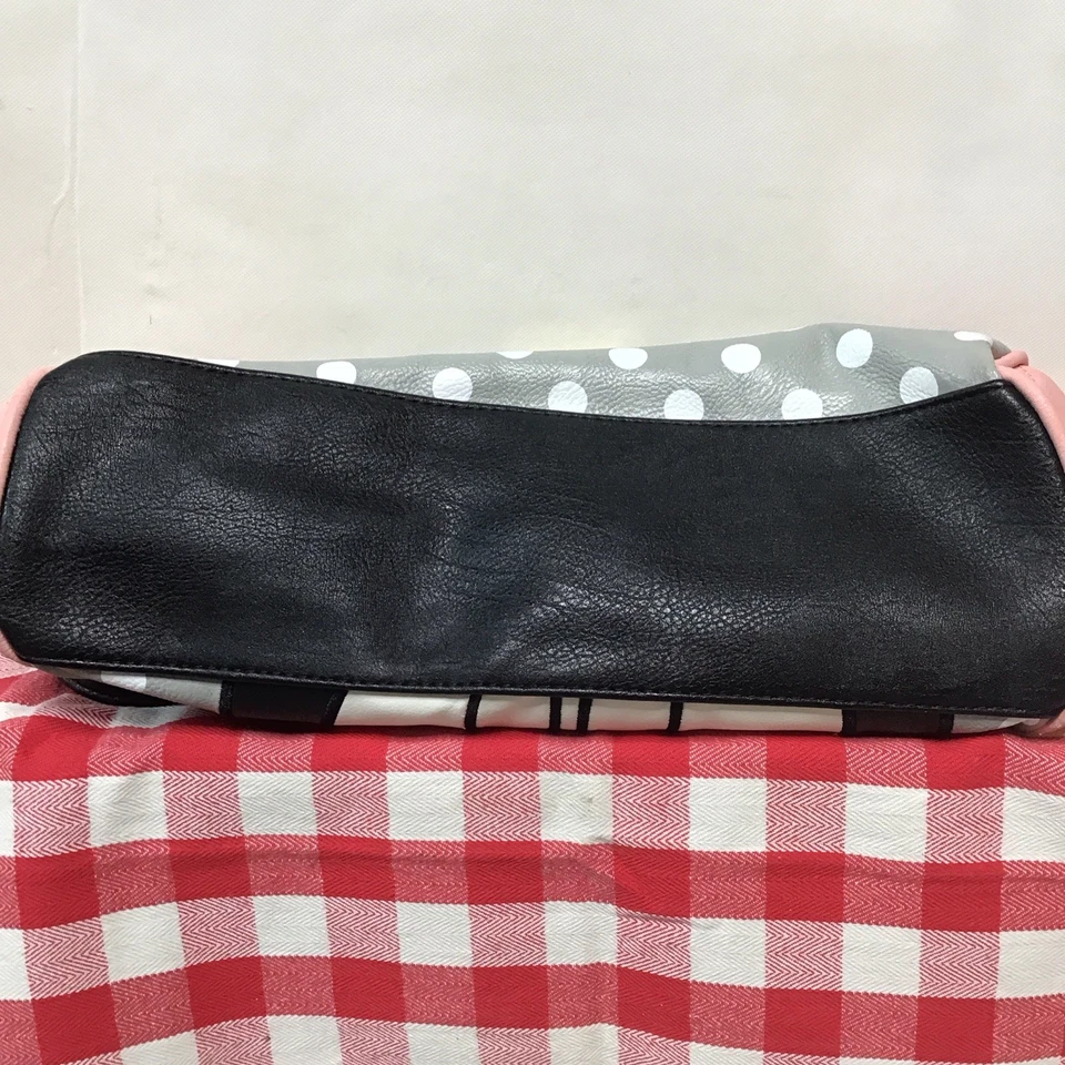 Bolso Grande Disney Loungefly Raro Rosa Minnie con Lunares y Correas de Cadena Doradas Foto 3 de 4