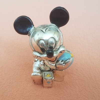 Statuette Statuetta Mickey Mouse Giorgi Laminato Argento Arde Made in Italy